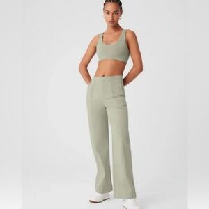 ALO Yoga Green High-Waisted On Point Moto Trousers XS
